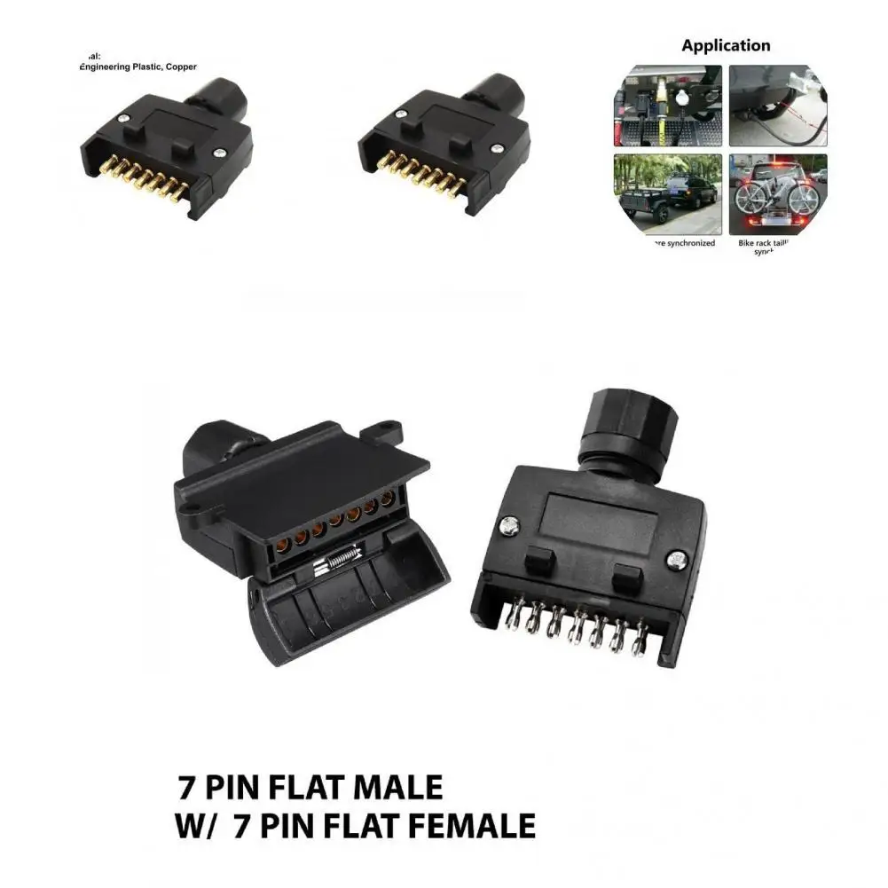 

Compact 7 Pin Flat Trailer Adaptor Socket Cable Socket 12V Ergonomic Design