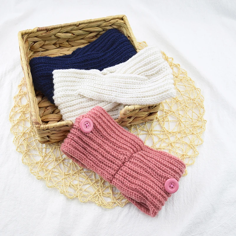 

Женская зимняя трикотажная шапка-тюрбан, однотонная