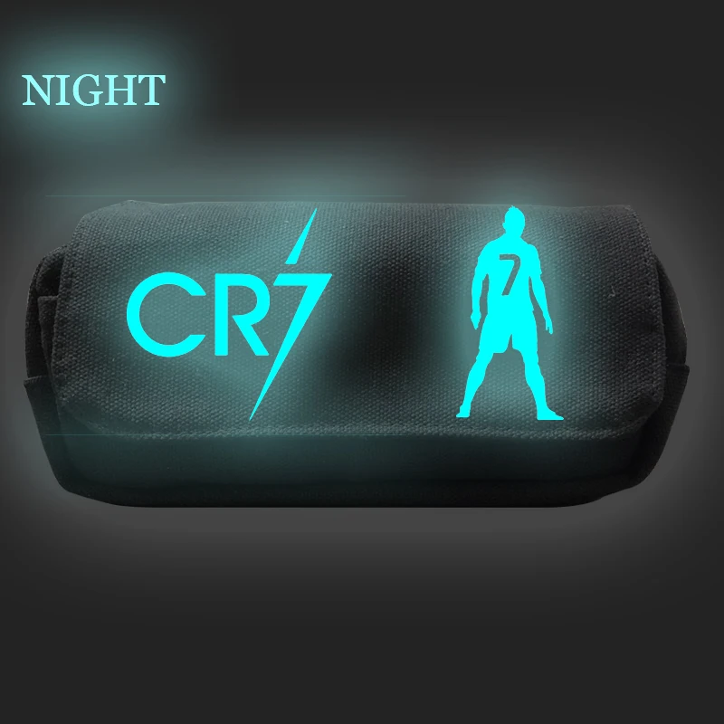 

Cristiano Ronaldo CR7 Luminous Pencil Case Kids Boys Pen Holder Beautiful Girls Student Back to School Gift Stationery Storage
