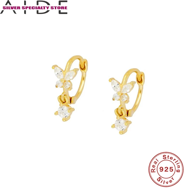 

AIDE 925 стерлингового серебра серьги для женщин насекомых, обручальные серьги, хорошее ювелирное изделие, Сережки для пирсинга Девушка Серьги...