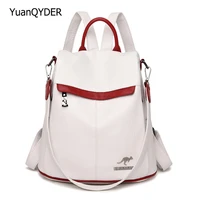fashion new womens backpacks contrast color female backpack designer anti theft school bags girls large capacity travel mochila