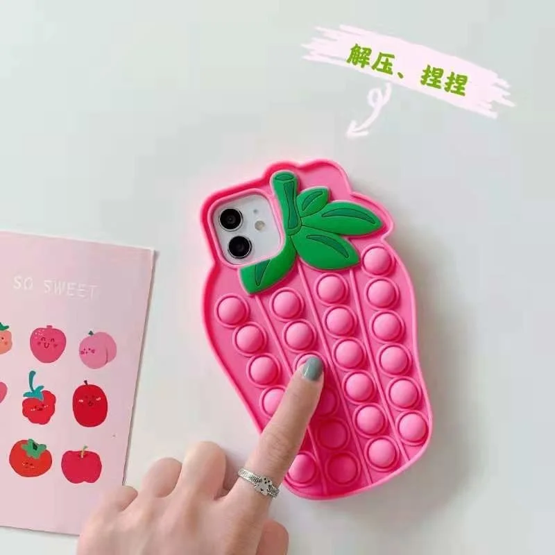 

Фиджет-игрушки чехол для IPhone 12 Pro Max Reliver антистресс 3D полная мягкая задняя крышка для IPhone 11 Pro XS Max X XR 7 8 6 Shell