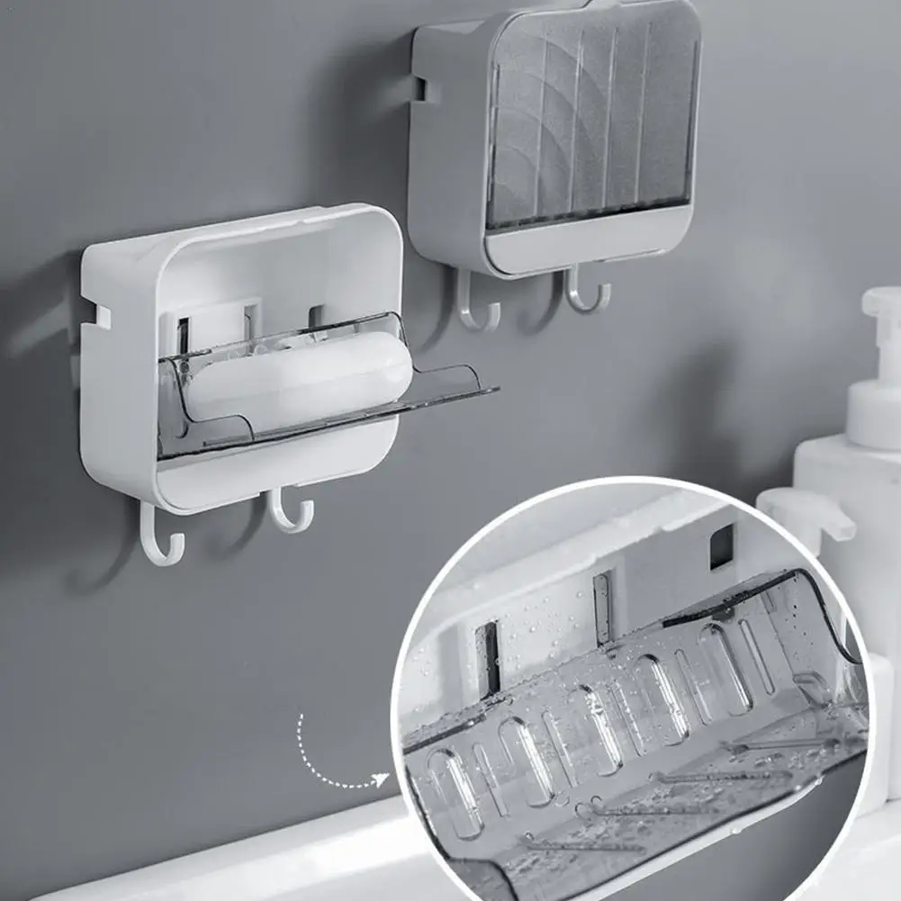 

Без перфорации Настенный мыльница Туалет Ванная комната ki сливная коробка мыльница Настенный мыльница с крышкой Бытовая V7U3