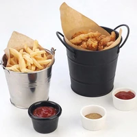mini french fries basket food bucket snack potato chips barrel container tableware