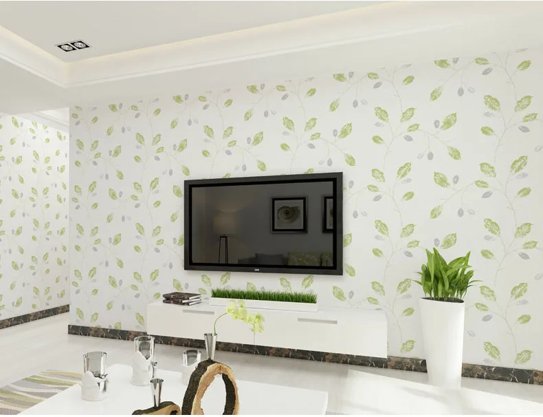 Green Leaf Color Wall Paper(Stricker) Wallpaper Roll for Home Decoration and Hot sell in 2019 | Обустройство дома
