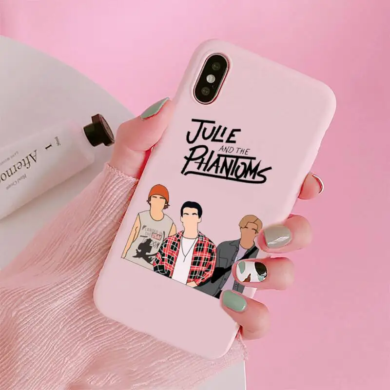 

American TV Julie and the Phantoms Phone Case Candy Color for iPhone 6 7 8 11 12 s mini pro X XS XR MAX Plus