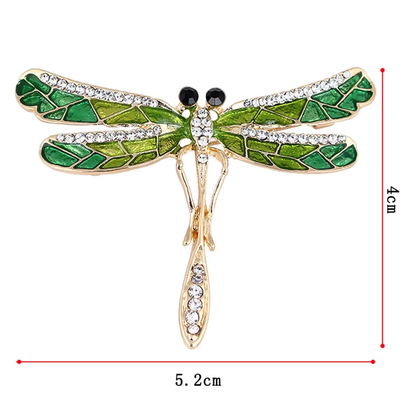5 цветов имитация кристалла жемчуг стрекоза броши для женщин VintagePin
