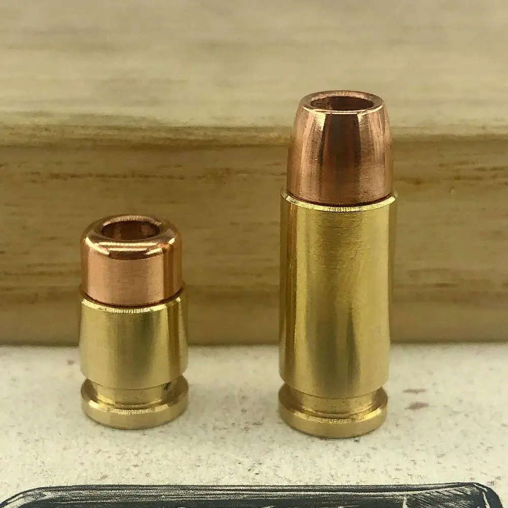 1 пара EDC бусины для ножей медные латунные цилиндрические бусы на шнурок брелок из