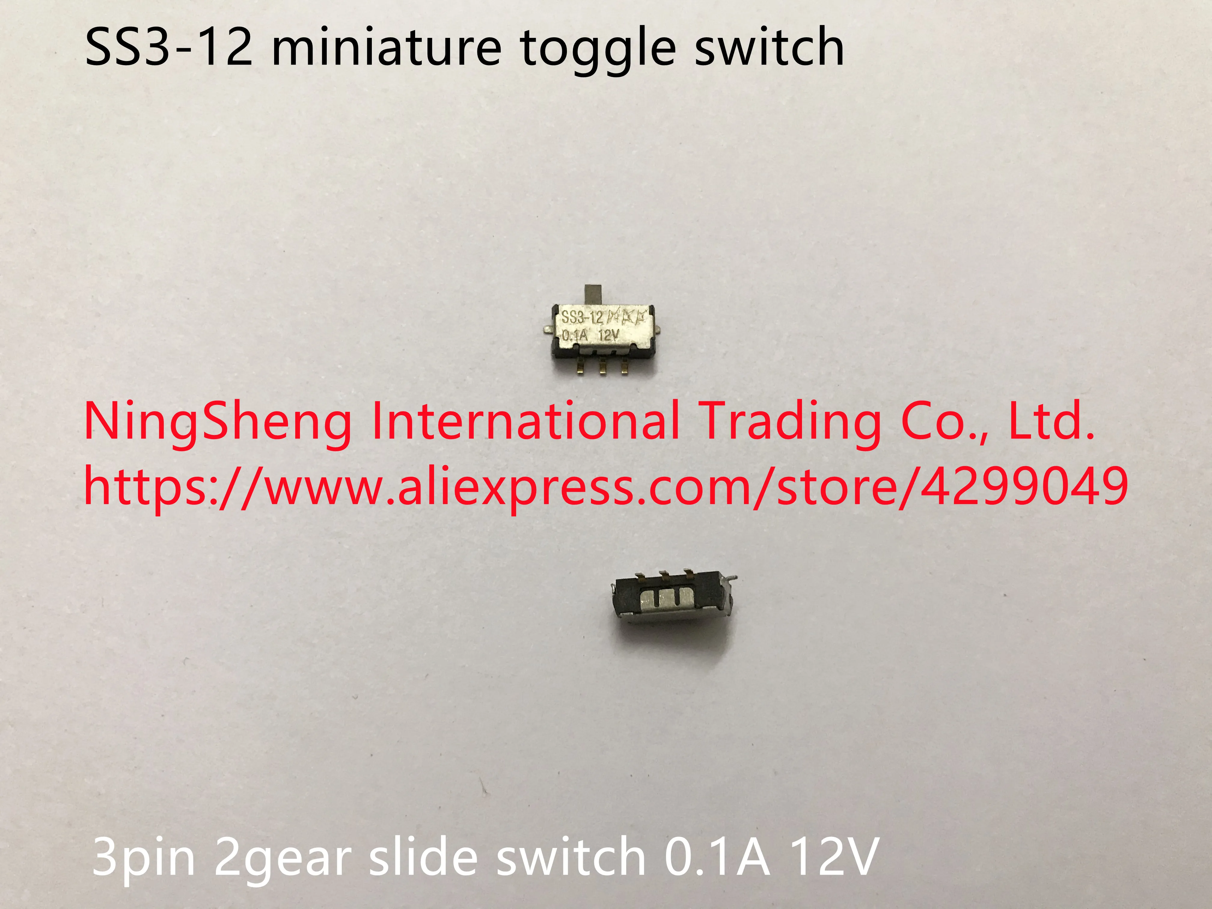 Оригинальный новый 100% SS3 12 миниатюрный переключатель 3pin 2gear slide switch