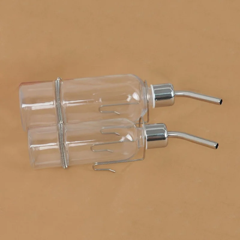 

Pet Dog Self Transparent Water Bottle Drinking Hanging Fountain No Drip Water Feeder For Dogs Cats Small Animals