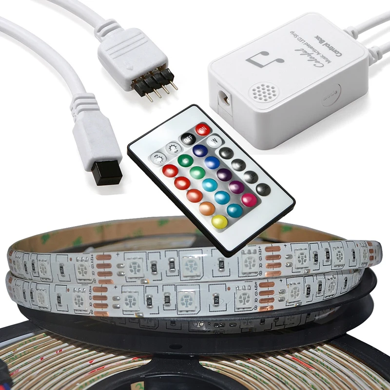 

Sound Sensor LED Lights with Super Bright 5 Meters 300 Lights Are Not Waterproof with Smart Remote Control(EU Plug)