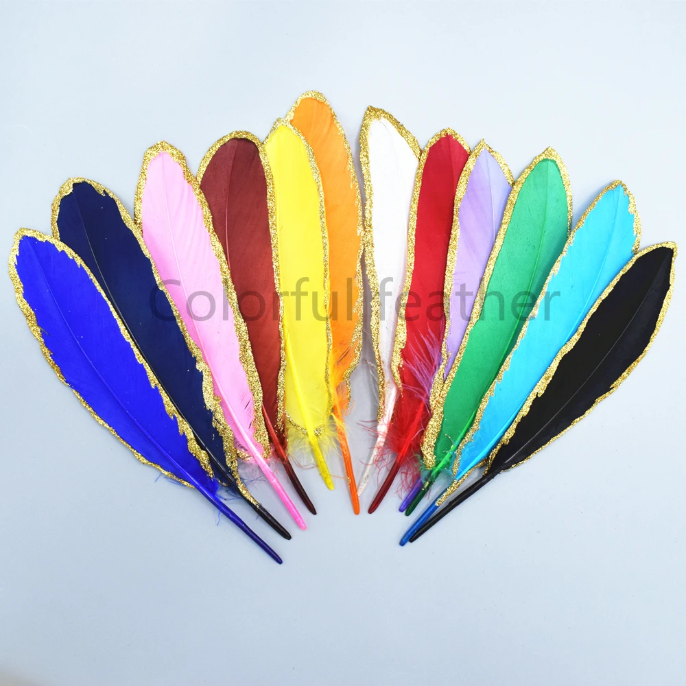 Новинка 2019 10 лампочек красивое распыление золотого гусиного пера украшения