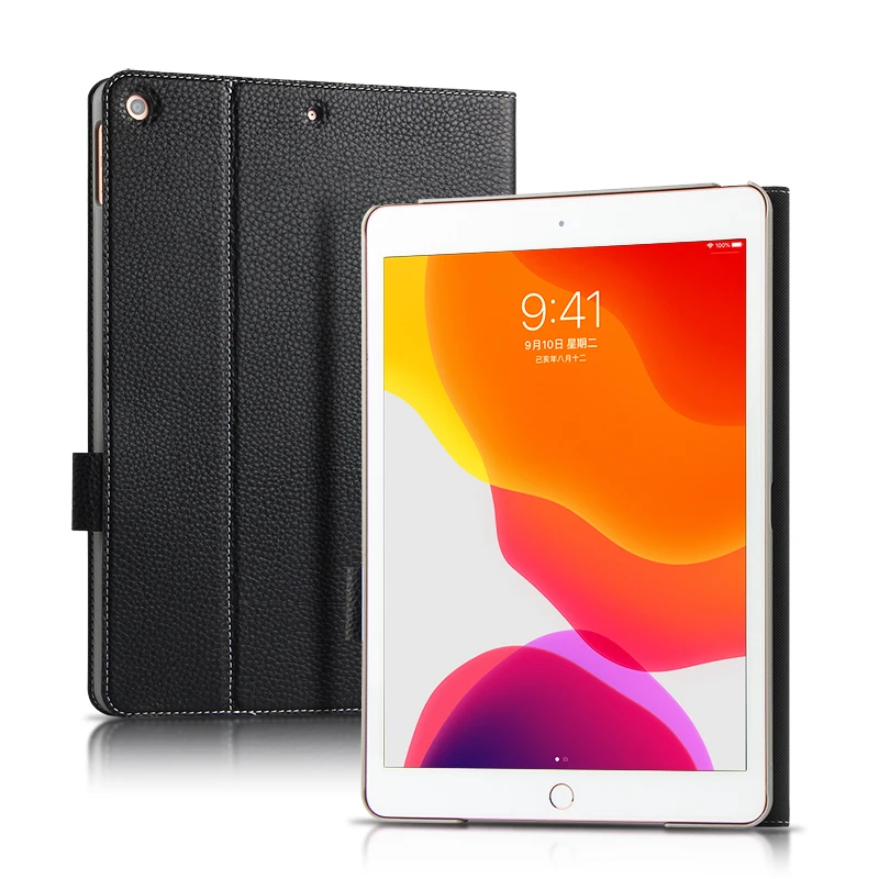 Smart Protective Case For Apple iPad 10.2 2019 iPad7 7th Generation 10.2" Tablet Leather Cover Cowhide Flip Auto Sleep Wake Case