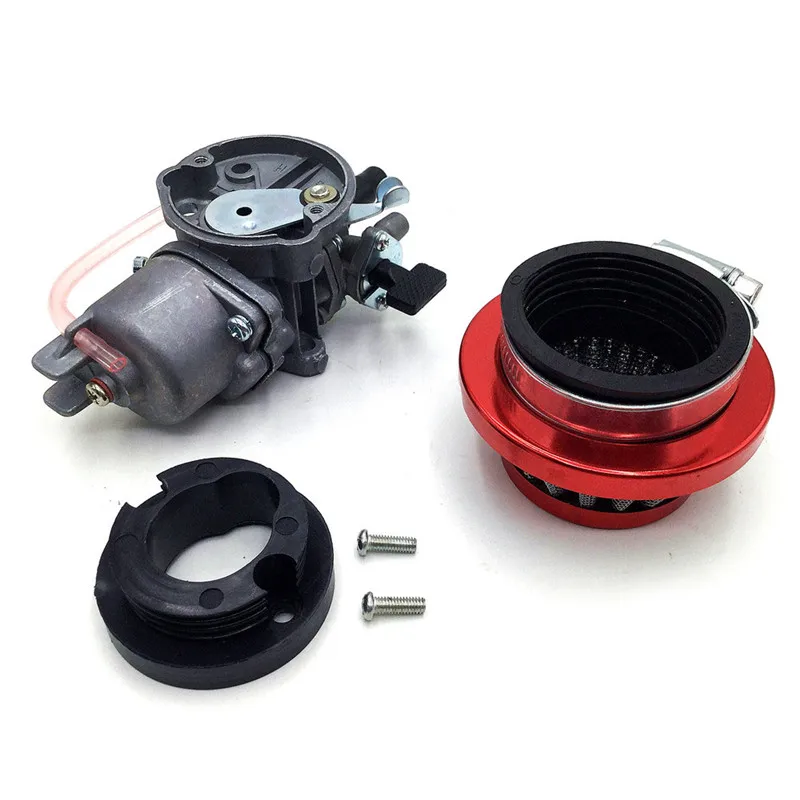 Карбюратор 47CC 49CC с воздушным фильтром 44 мм красный синий серебристый прокладкой