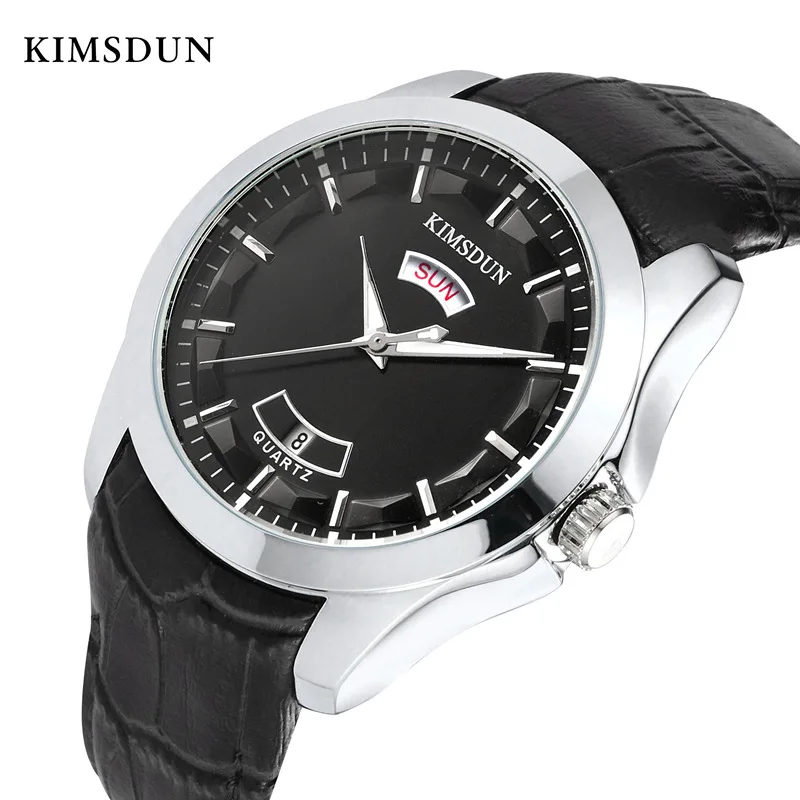 Часы мужские спортивные деловые кварцевые из нержавеющей стали с кожаным