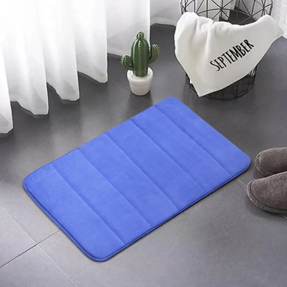 Zeroomade Синий Коралловое бархатное банное коврики Non-slip Ванная комната для дома