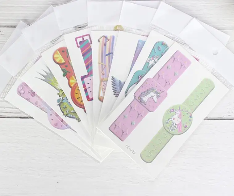 Милые наручные часы 10 листов стильная временная татуировка наклейка в картонной