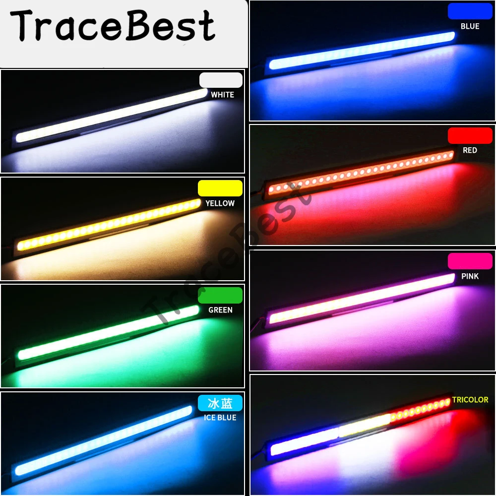 1 пара (2 шт.) 17 см универсальные дневные ходовые светильник фары для автомобилей COB