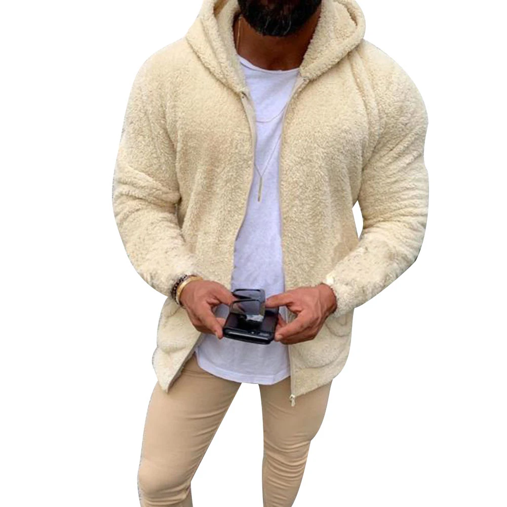 Мужской свитер теплый с капюшоном куртка мужской осенне зимний Повседневный