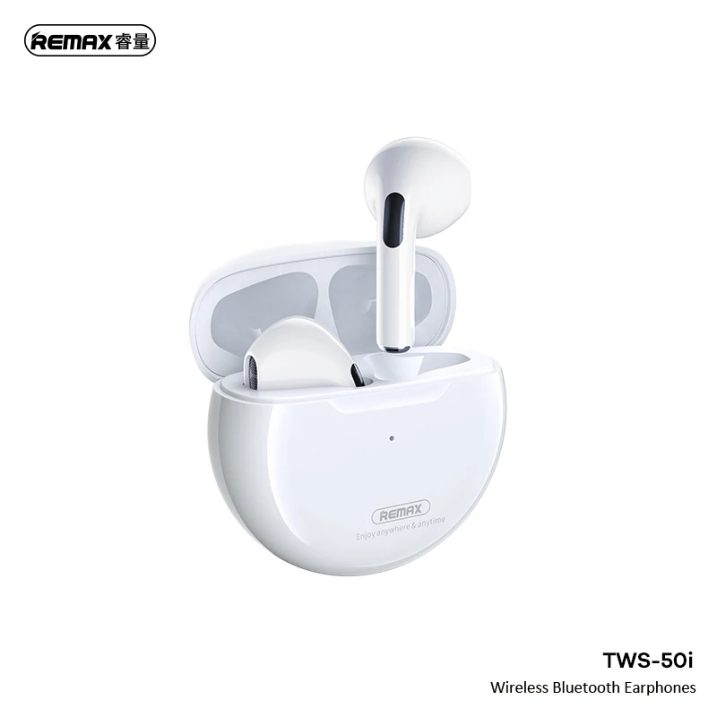 

REMAX TWS-50i Wireless Bluetooth Earphones 90H Long Standby Headset CVC8.0 Noise Reduction Binaural Earbuds Sports Headphones