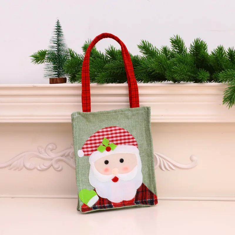 

Рождественская сумка, Подарочная сумка, сумка-тоут, Сумка с Санта лосями, медведем, снеговиком, украшение на Рождество, детский подарок, Деко...