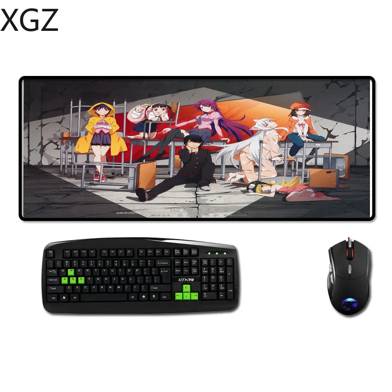 

XGZ Gamer Mousepad Large Size 400x900mm 300x800mm Desk MatHot Anime Bakemonogatari Oshino Shinobu Mouse Pad PC Game Mat