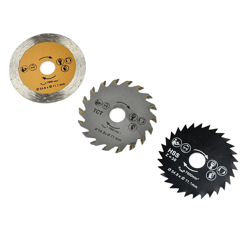 3 шт. мини циркулярная пила по дереву клинок зажим для ручки 6 мм ручка