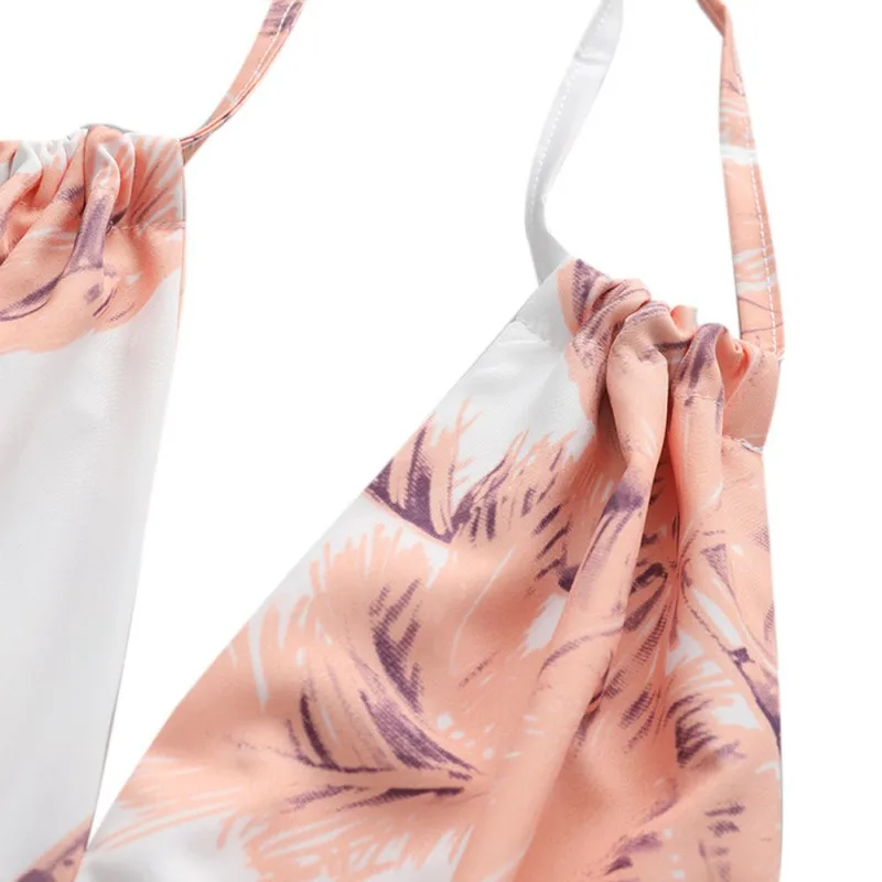 

Summer Women's Sexy Beach Jumpsuit V-neck Open Back Sleeveless Print Split Floral Print One Piece Clothing