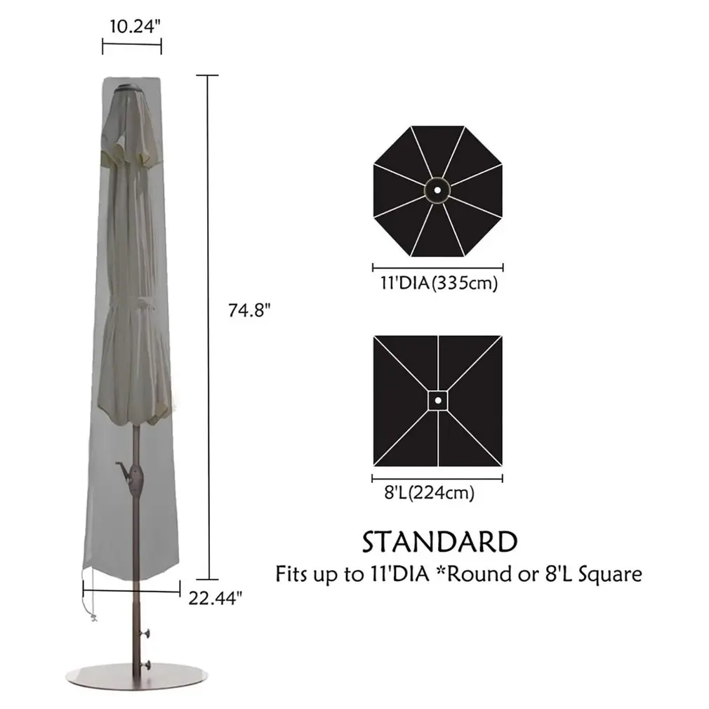 

Outdoor Umbrella Cover Waterproof UV Protection Oxford Cloth Garden Patio Umbrella Cover Shield Cantilever Rain Cover