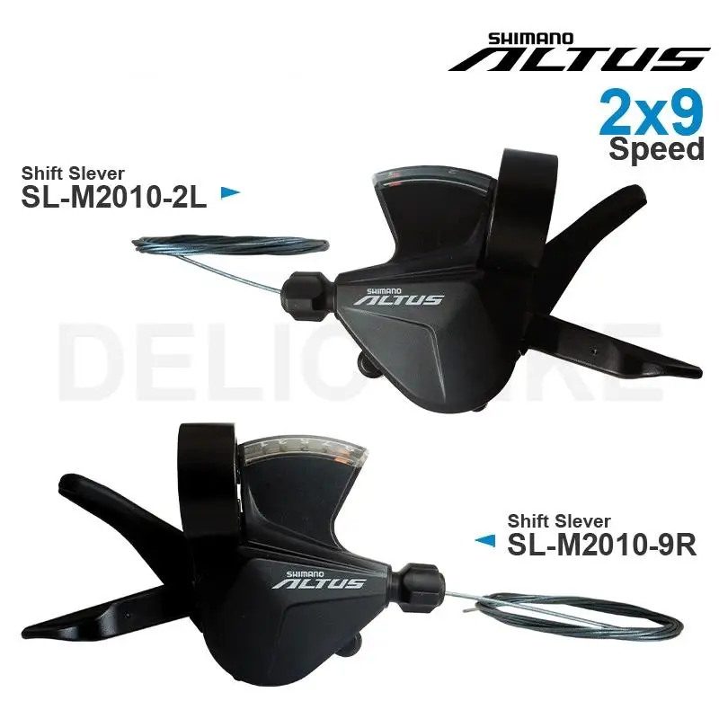 

Набор компонентов SHIMANO ALTUS M2000 2x 9 Speed включает Переключатели скоростей M2010 RAPIDFIRE PLUS-левый/правый рычаг переключения-Зажимная лента оригинальн...