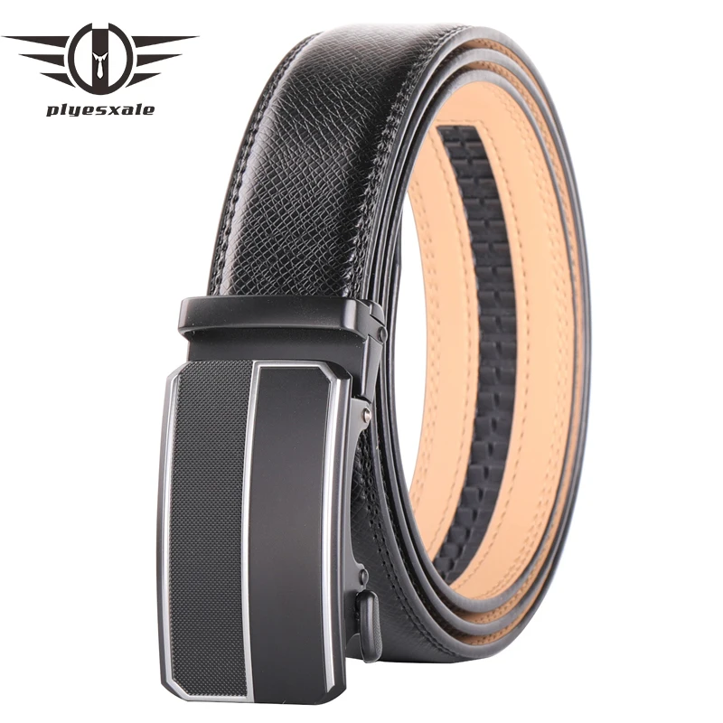 Men Real Leather Dress Belt Alloy Automatic Buckle Mens Belts Casual Luxury Formal Belt For Men High Quality 3.5cm Width B404