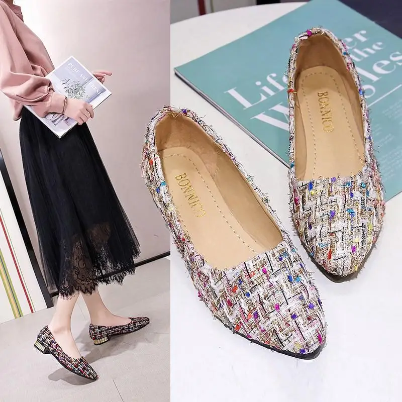 

Женские замшевые туфли, универсальные туфли на плоской подошве, большие размеры, семи цветов, весна-лето, Sh 2021