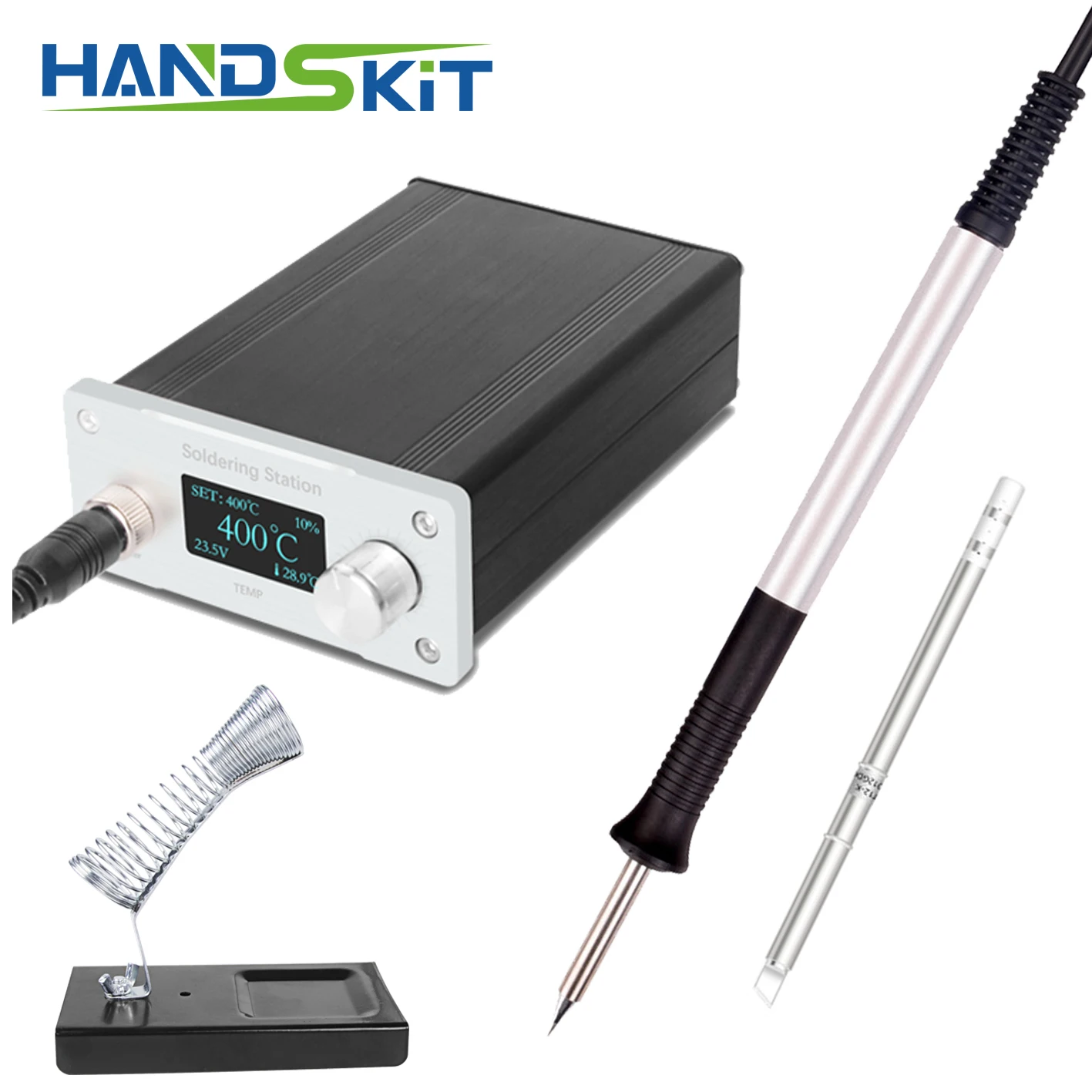 Паяльная станция DIY Kit STC дисплей контроллер температуры цифровой электронный 24 в источник питания сварочный Утюг T12 железные наконечники
