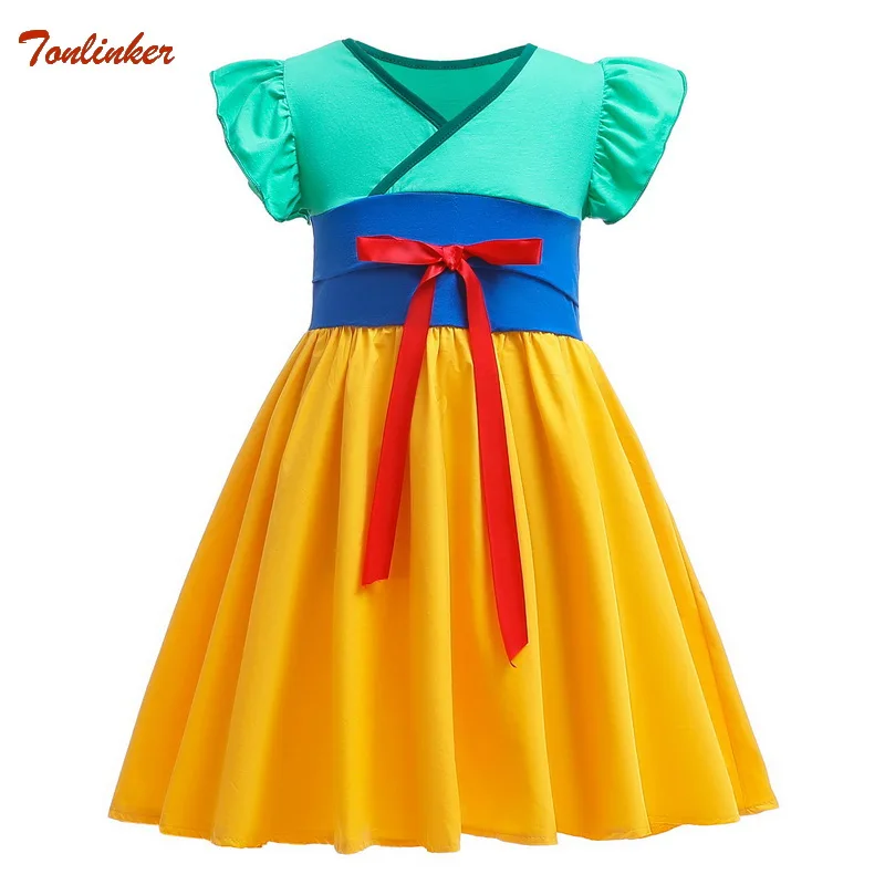 Tonlinker Новые костюмы на Хэллоуин платье для маленьких девочек синее принцессы