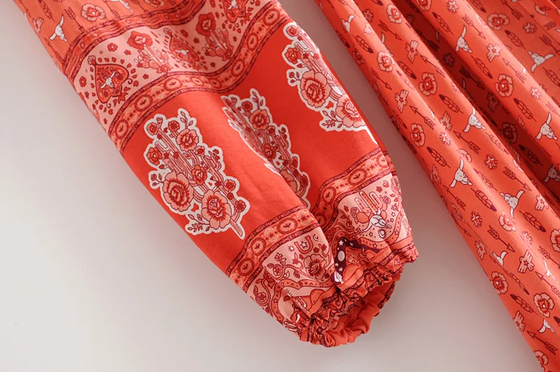 Everkaki Gypsy Floral Print Slip Dress Women Sashes Boho Adjustable Waist Off Shoulder Tassels Dresses Female Autumn New