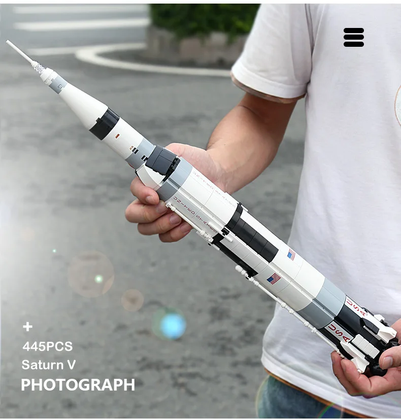 Новые идеи серии мини Аполлон Сатурн V ракета модель строительные блоки Набор
