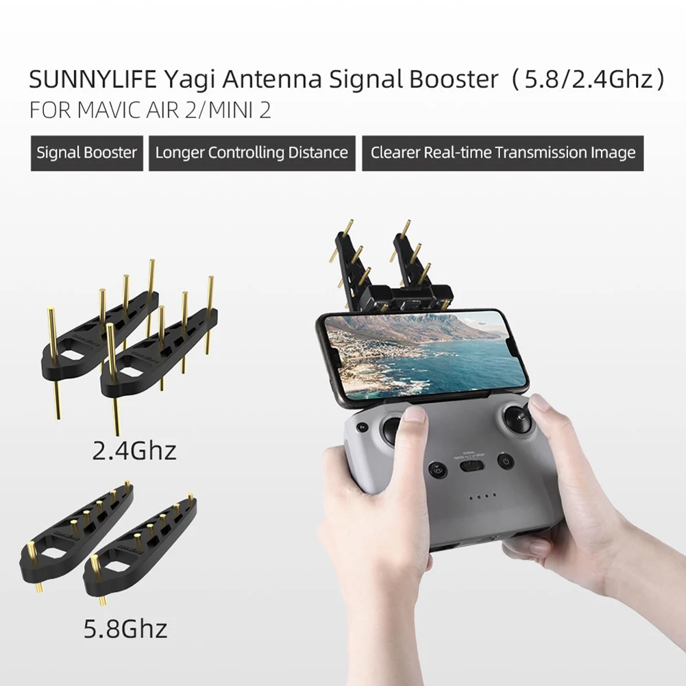 

1pair Stable Signal Booster Remote Controller Durable Amplifier Drone Accessories Yagi Antenna Silicone For Mavic Mini Air 2