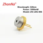 520 нм 1000 мВт зеленый лазерный диод, модуль TO9, лазерный датчик DIY светильник светоизлучающая трубка, светодиодный электронный дизайн