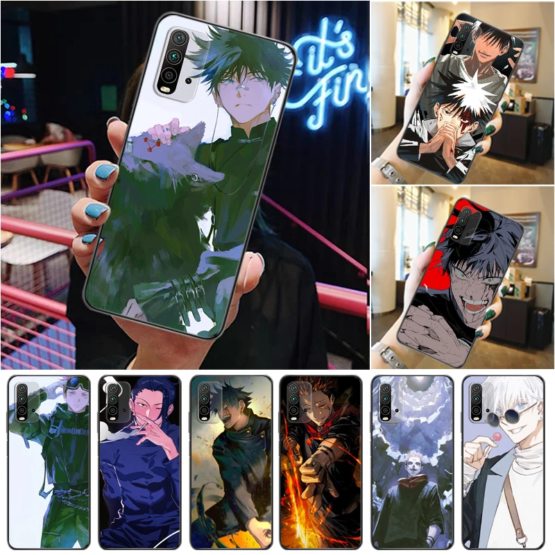 

Jujutsu Kaisen Yuji Itadori Fushiguro Megumi Satoru Gojo Sukuna Phone Case For Xiaomi Redmi 9 9T 9A Pro Back Cover Carcasa