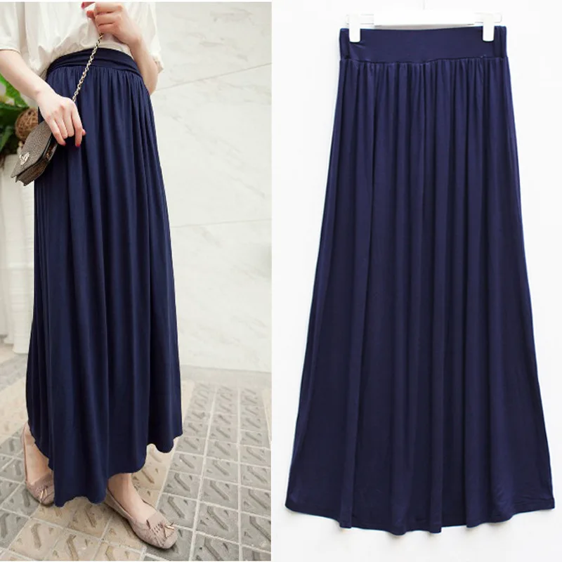 

Женская элегантная длинная юбка, стильная Пастельная плиссированная Модальная юбка в пол, винтажная Женская юбка harajuku, повседневная юбка р...