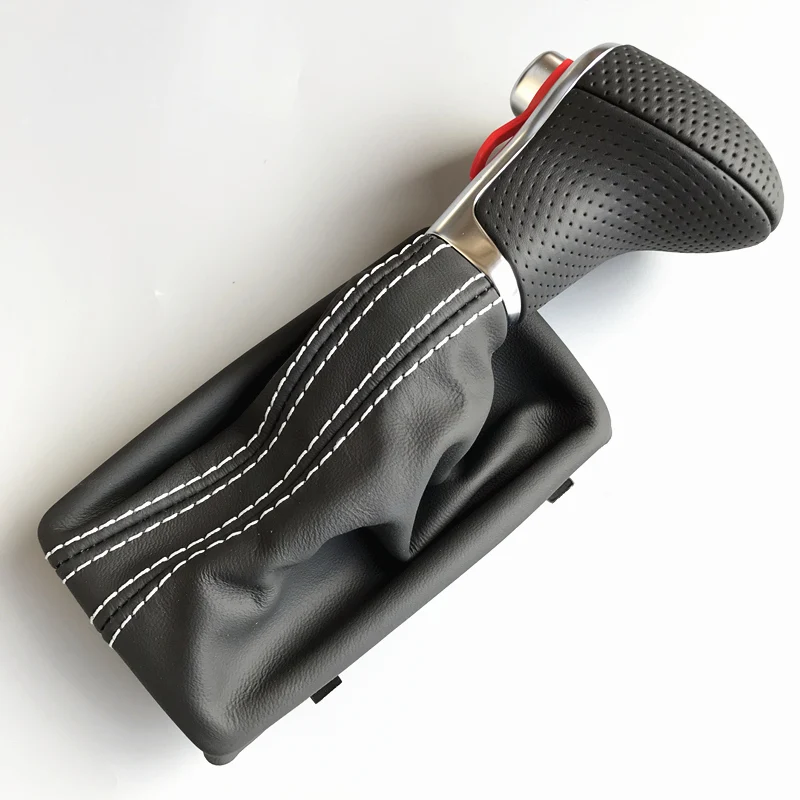 Автомобильный кожаный хромированный рукоятка для рычага переключения передач