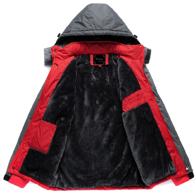 Новые мужские зимние теплые куртки с капюшоном для походов на лыжах мужская