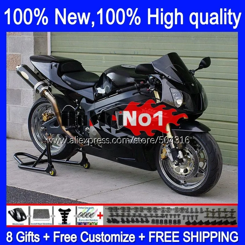 

Body For HONDA VTR1000 RC51 01 02 03 2004 2005 2006 125MC.20 SP1 SP2 VTR 1000 black glossy 2000 2001 2002 2003 04 05 06 Fairing