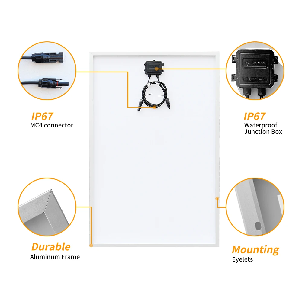 Монокристаллическая солнечная панель 100 Вт 12 В |