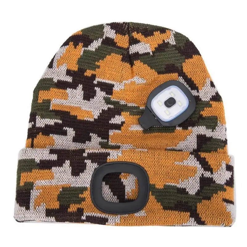 Открытый Унисекс светодиодный шапка бини с Батарея высокой мощности светильник