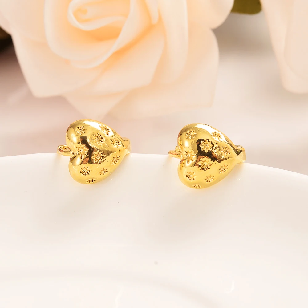 

Fashion Geometric copper heart round Hoop Earrings for Womens Girls kids Punk Jewelry wedding party gifts