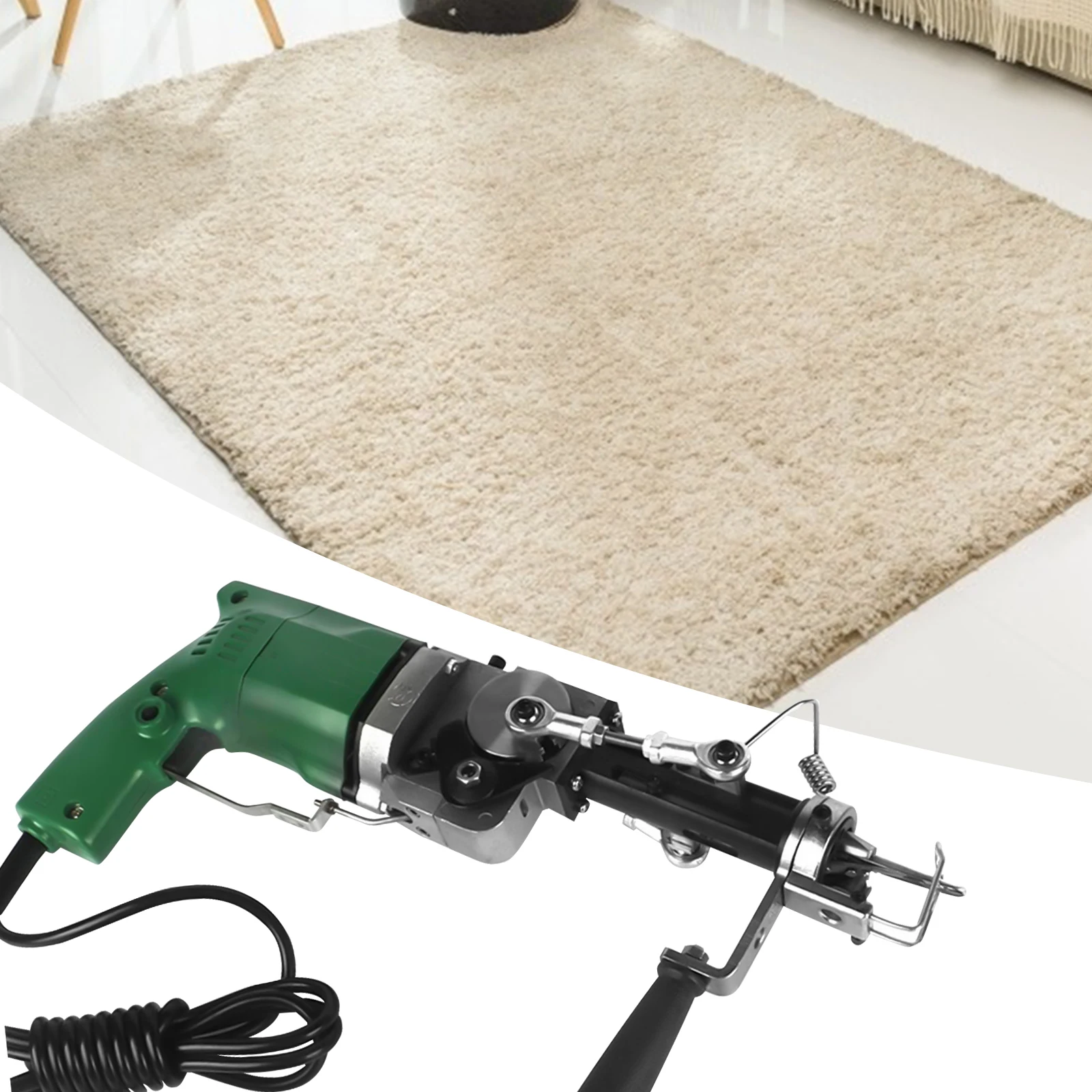 

2400RPM Electric Manual Tufting Gun Carpet Weaving Machine Industrial Grade Workshop Textile Arts 220V Cut Pile and Loop Pile