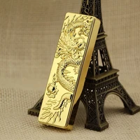 long embossed dragon drop down ignition metal creative lighter tobacco accessories gift for men inflatable lighter vintage