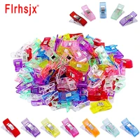 flrhsjx 30pcs plastic sewing clips fabric quilting tools colorful fabric clamps small garment binding clips hemming knitting kit