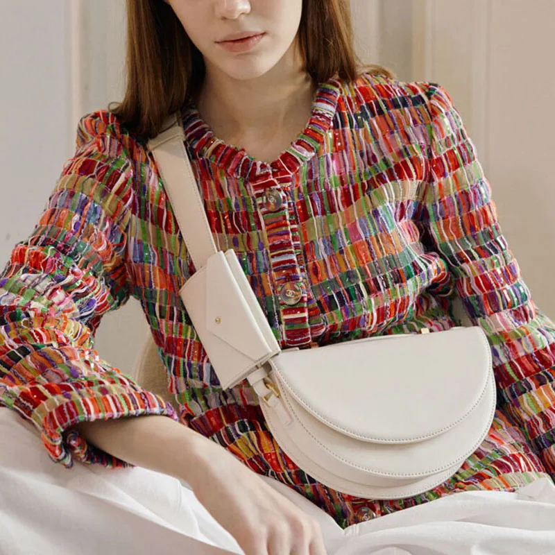 Полукруглая женская сумка NIGEDU роскошный брендовый дизайнерский саквояж на плечо